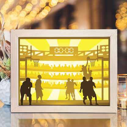 Basketball – 3D Lightbox SVG File for Cricut & Silhouette