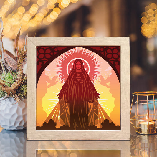 Ave Maria Square – 3D Lightbox SVG File for Cricut & Silhouette