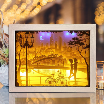 Love In The Park – 3D Lightbox SVG File for Cricut & Silhouette