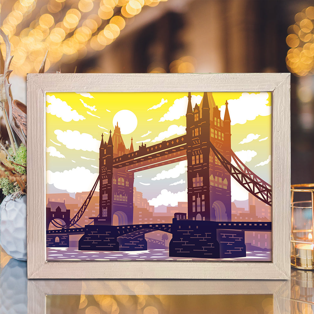 Tower Bridge – 3D Lightbox SVG File for Cricut & Silhouette