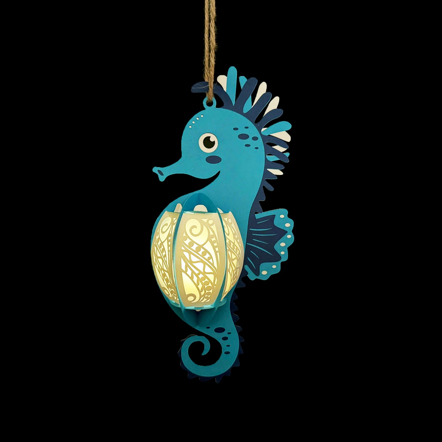 Seahorse 1 – 3D Lantern SVG File for Cricut & Silhouette