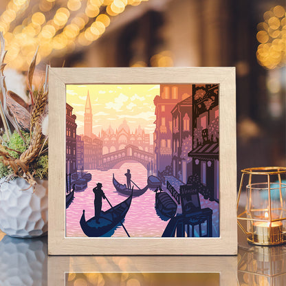 Venice Square – 3D Lightbox SVG File for Cricut & Silhouette