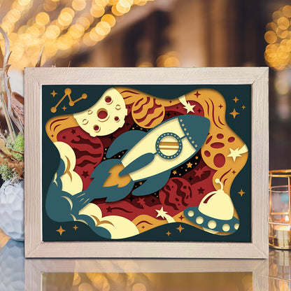 Rocket 1 – 3D Lightbox SVG File for Cricut & Silhouette