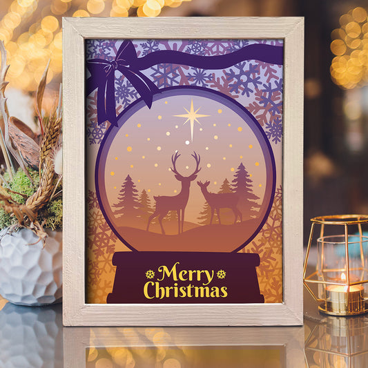 Merry Christmas 15 – 3D Lightbox SVG File for Cricut & Silhouette