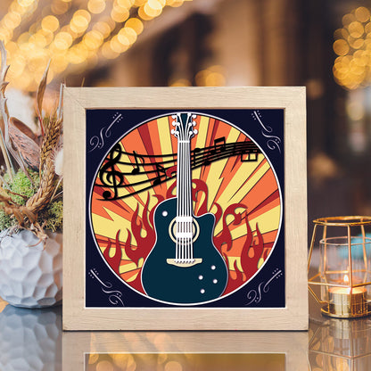 Guitar 2 – 3D Shadow Box SVG File for Cricut & Silhouette