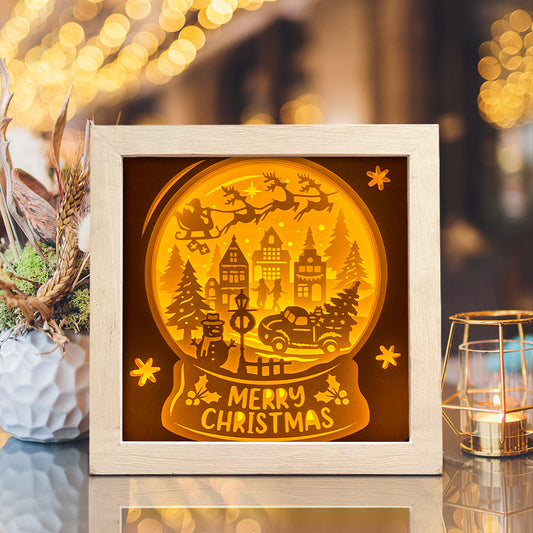 Christmas Snowball 1 – 3D Lightbox SVG File for Cricut & Silhouette
