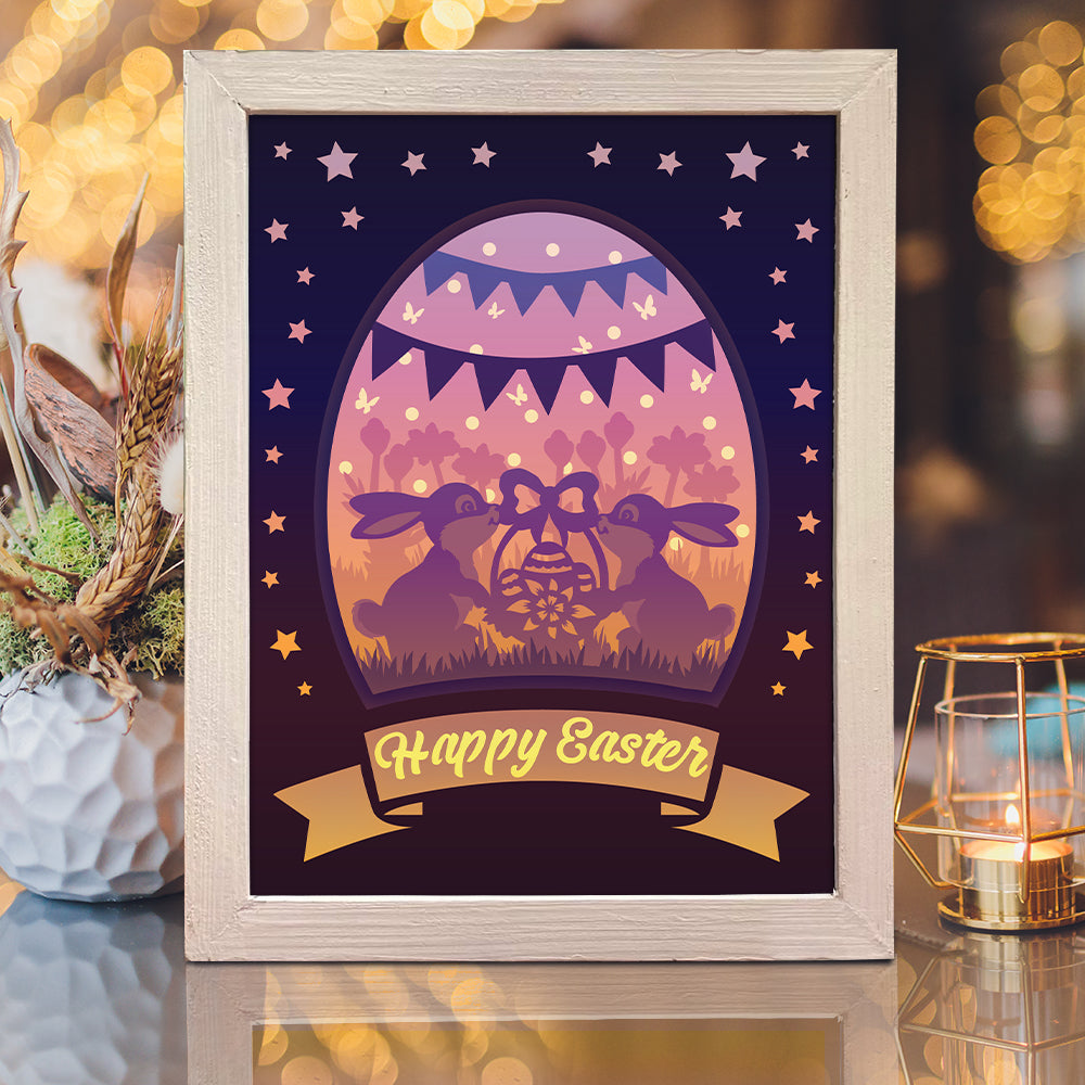 Easter 4 – 3D Lightbox SVG File for Cricut & Silhouette