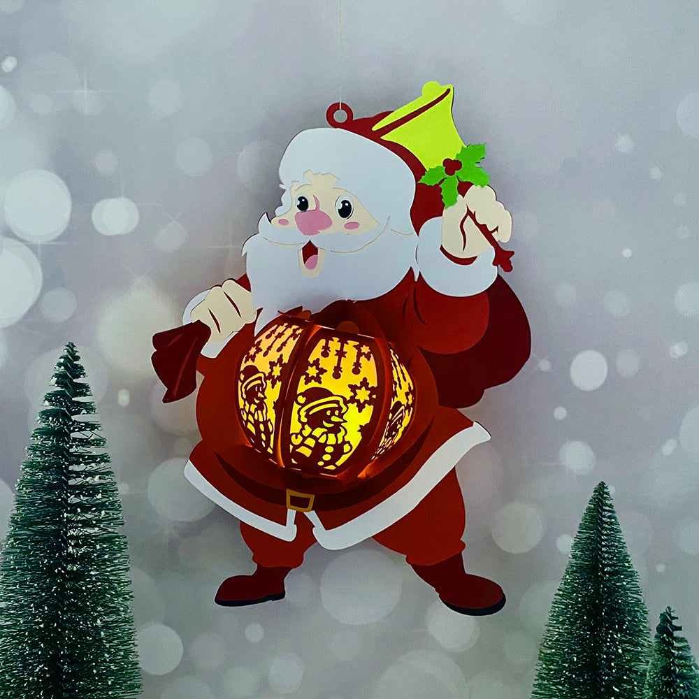 Santa - 3D Christmas Lantern File - Cricut File  - VEKTOR KRAFT