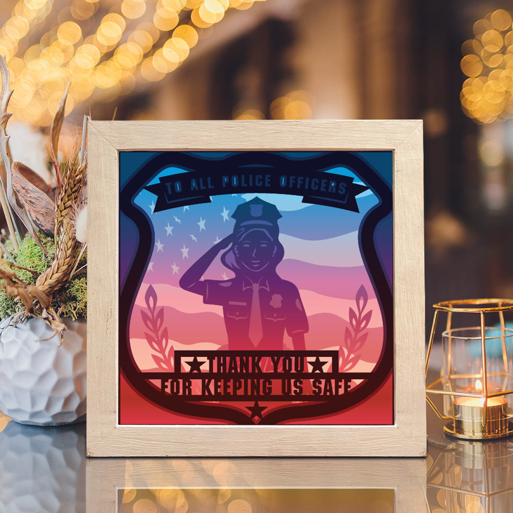 Police Office 2 – 3D Lightbox SVG File for Cricut & Silhouette