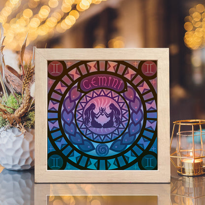 Gemini – 3D Lightbox SVG File for Cricut & Silhouette