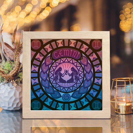 Gemini – 3D Lightbox SVG File for Cricut & Silhouette