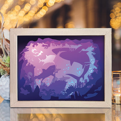 Shark 1 – 3D Lightbox SVG File for Cricut & Silhouette