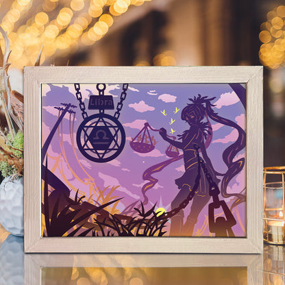 Zodiac Libra – 3D Lightbox SVG File for Cricut & Silhouette