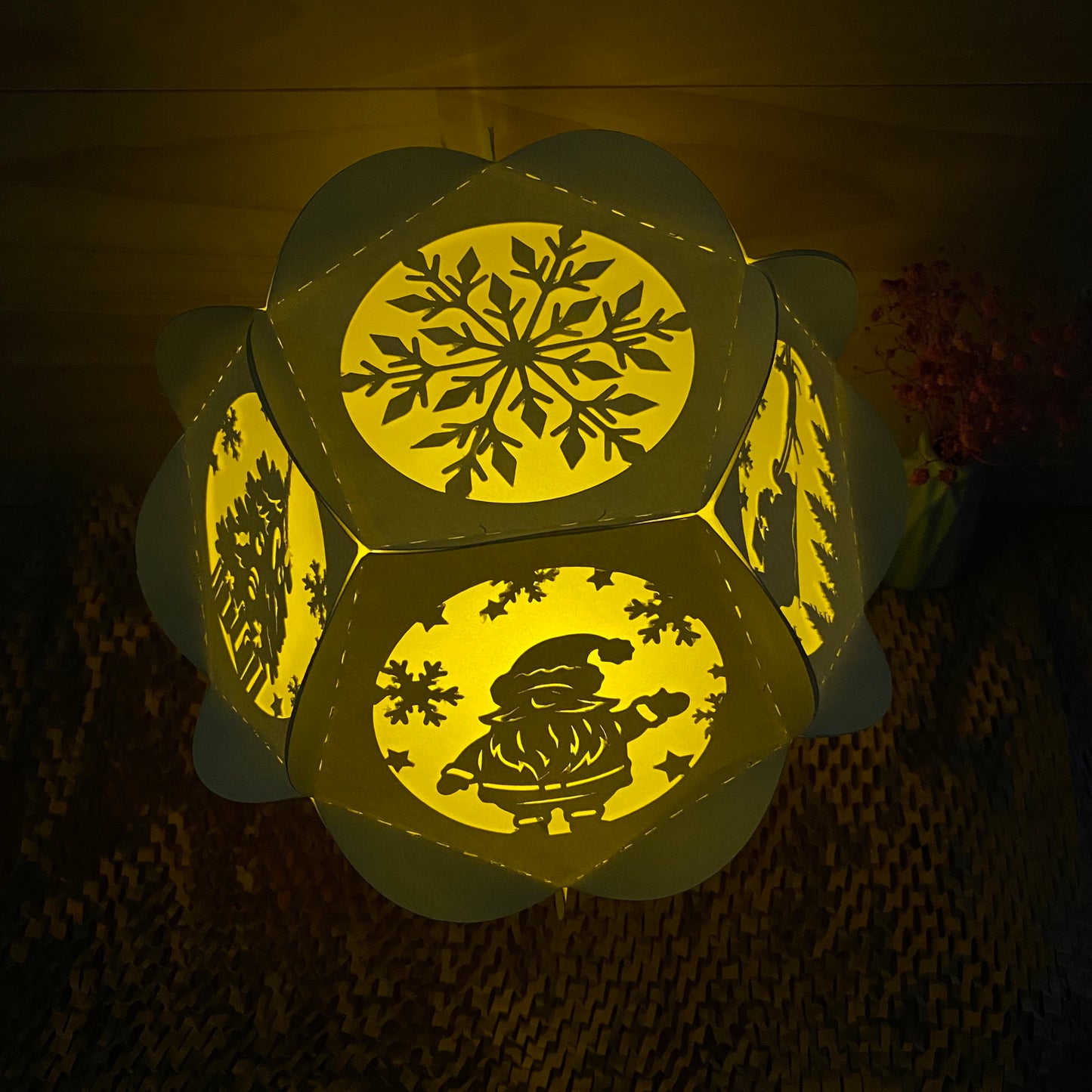 Merry Chrismas – 3D Lantern SVG File for Cricut & Silhouette