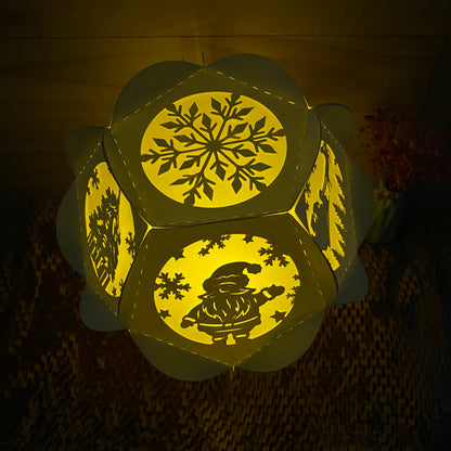 Merry Chrismas – 3D Lantern SVG File for Cricut & Silhouette