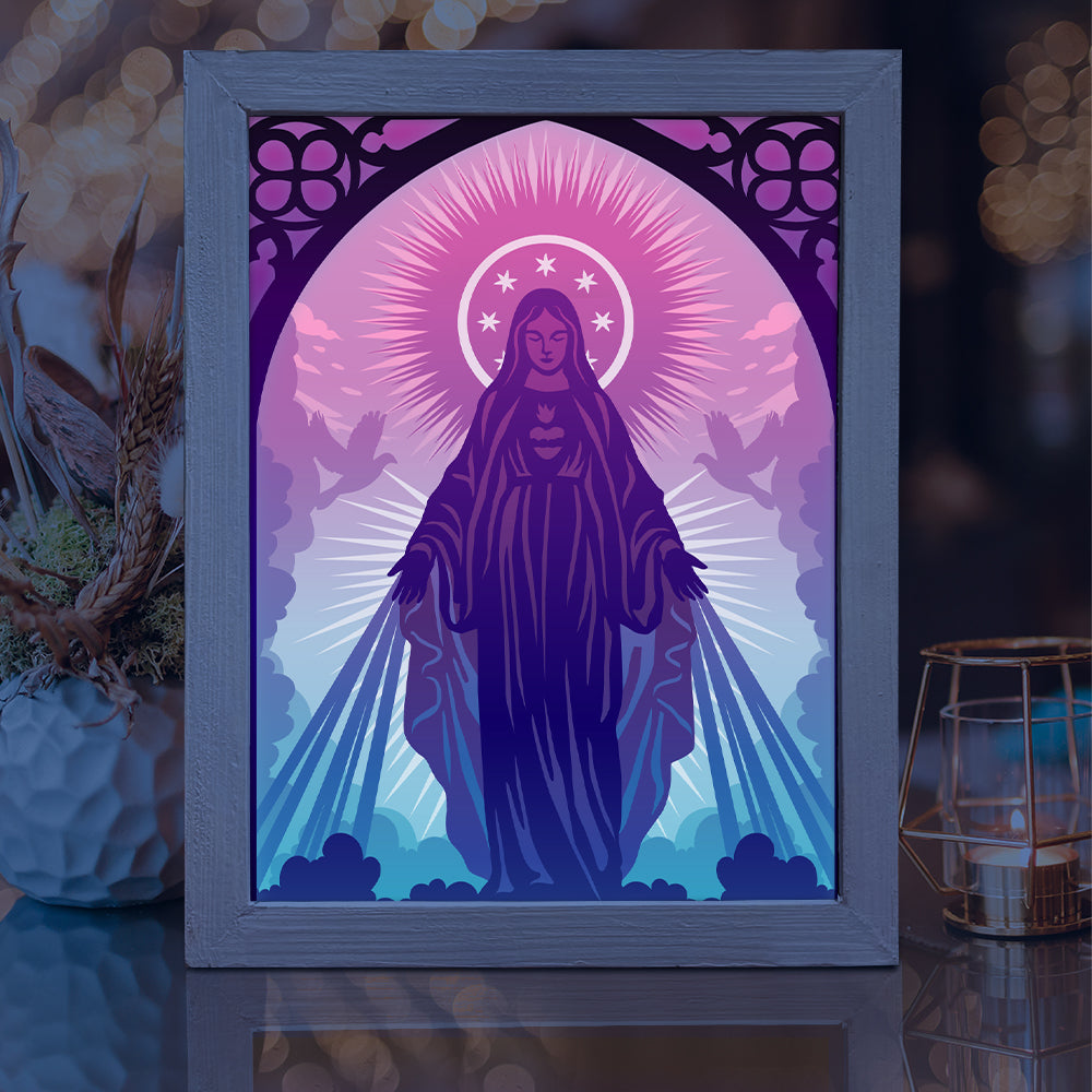 Ave Maria – 3D Lightbox SVG File for Cricut & Silhouette