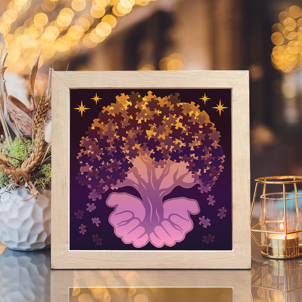 Autism 2 – 3D Lightbox SVG File for Cricut & Silhouette