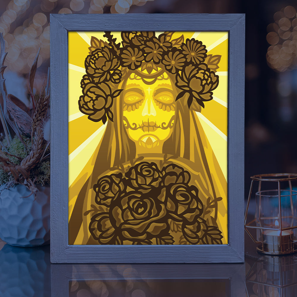 Ghost Bride – 3D Lightbox SVG File for Cricut & Silhouette