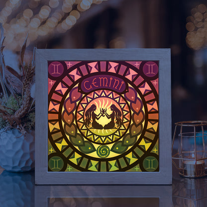 Gemini – 3D Lightbox SVG File for Cricut & Silhouette