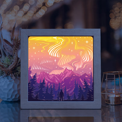 Aurora Borealis – 3D Lightbox SVG File for Cricut & Silhouette