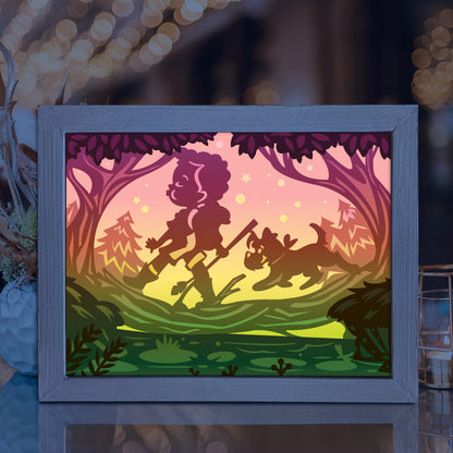 Childhood – 3D Lightbox SVG File for Cricut & Silhouette