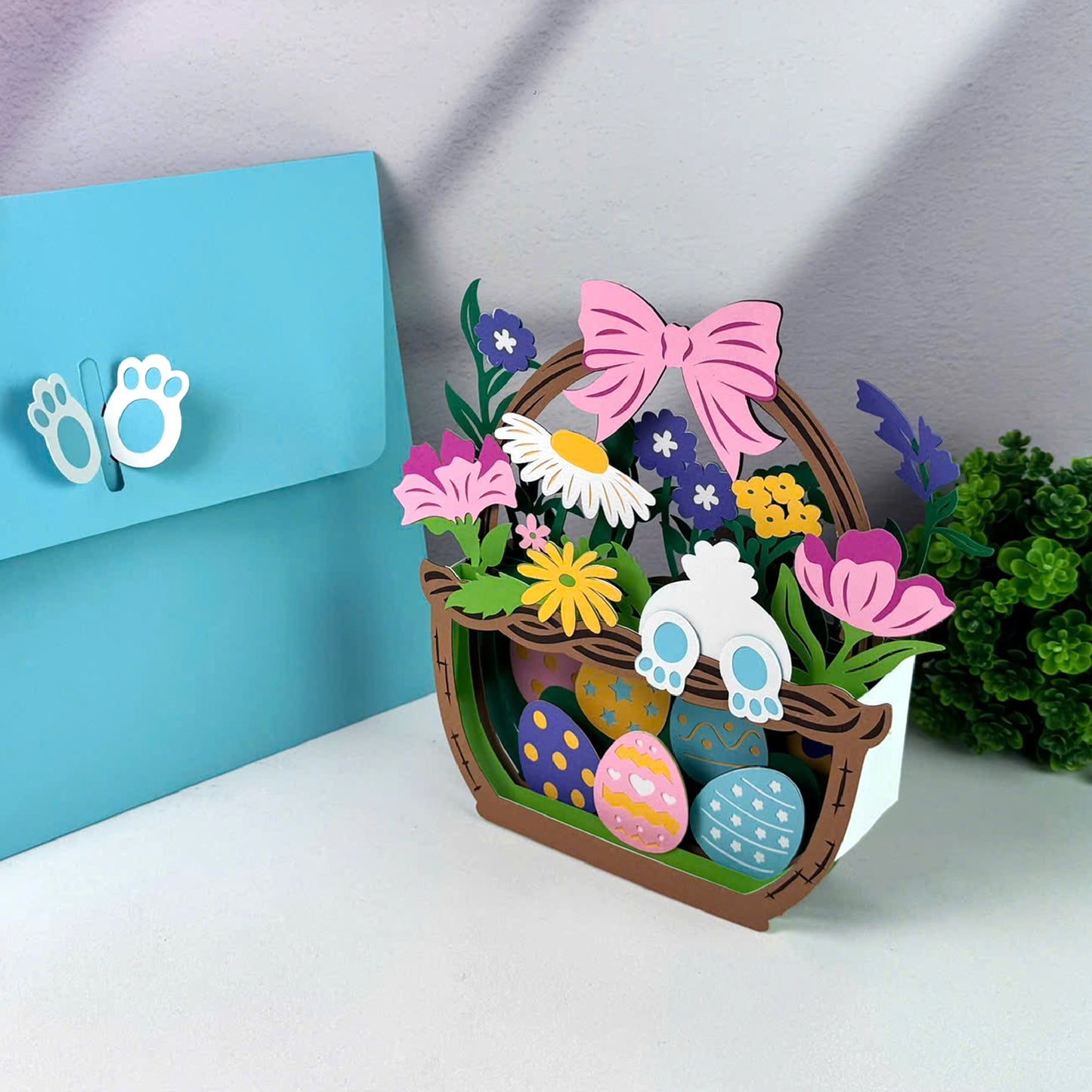 Easter Basket – 3D Pop-Up Card SVG File for Cricut & Silhouette