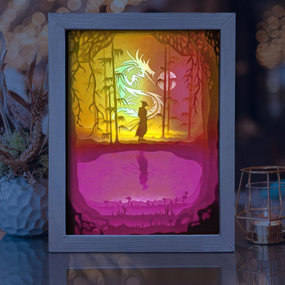Samurai – 3D Lightbox SVG File for Cricut & Silhouette