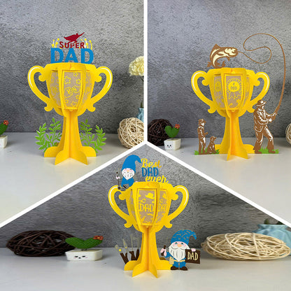 Pack 3 Father's Day - 3D Father Paper Lantern File  - Cricut File  - VEKTOR KRAFT