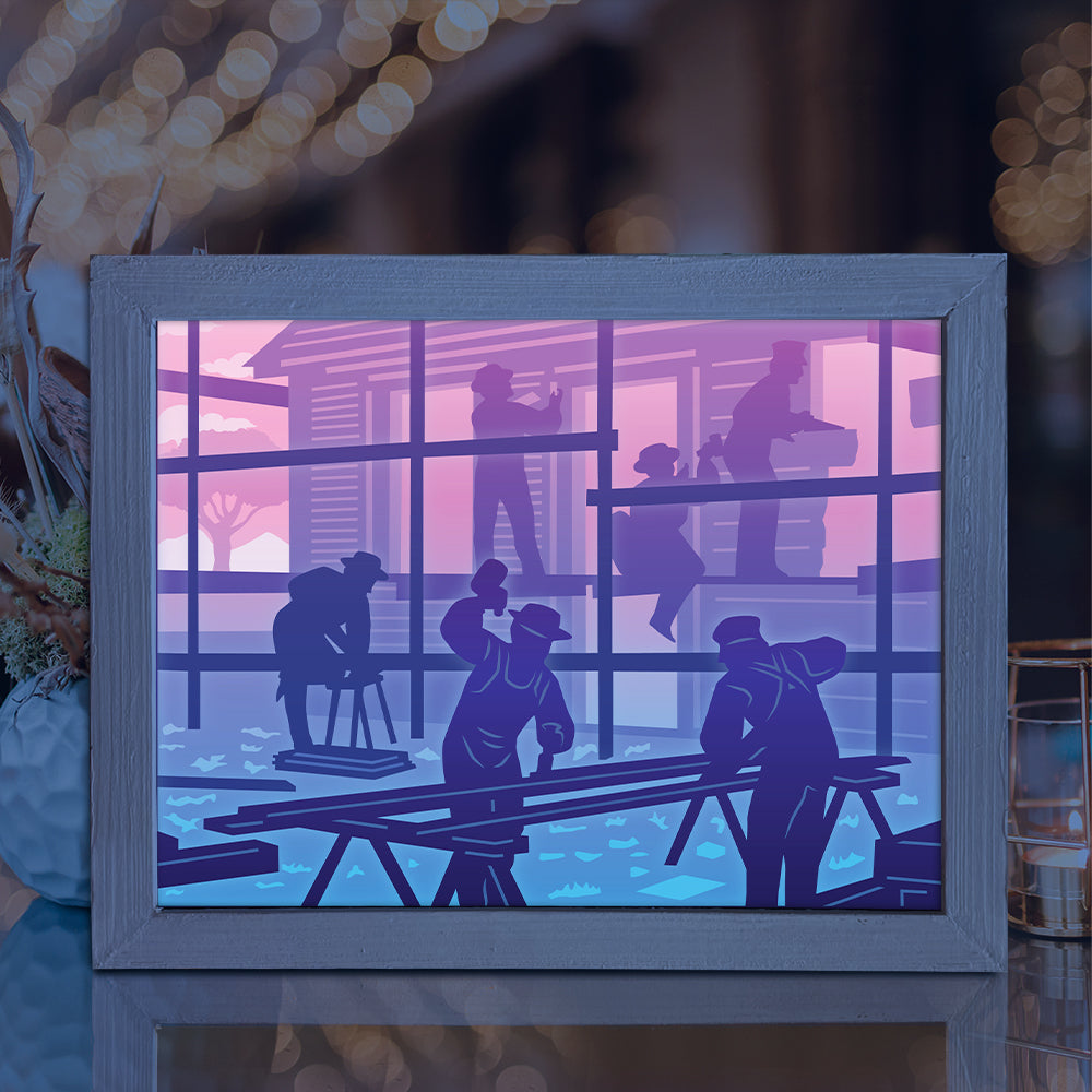 Carpenter 2 – 3D Lightbox SVG File for Cricut & Silhouette