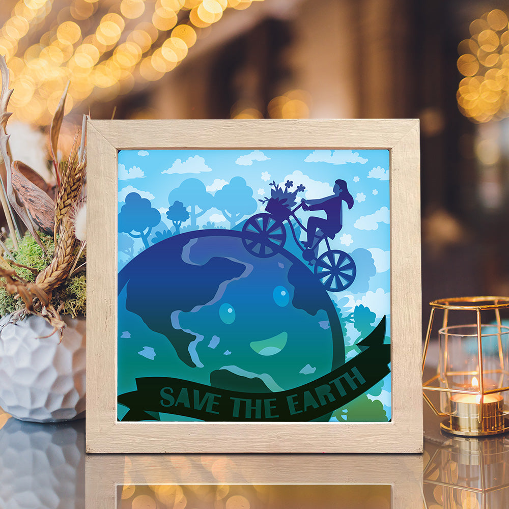 Earth Day 2 – 3D Lightbox SVG File for Cricut & Silhouette