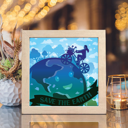 Earth Day 2 – 3D Lightbox SVG File for Cricut & Silhouette