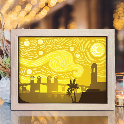 ST Florida Vangogh – 3D Lightbox SVG File for Cricut & Silhouette