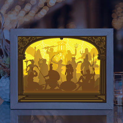 The Olympians Gods – 3D Lightbox SVG File for Cricut & Silhouette