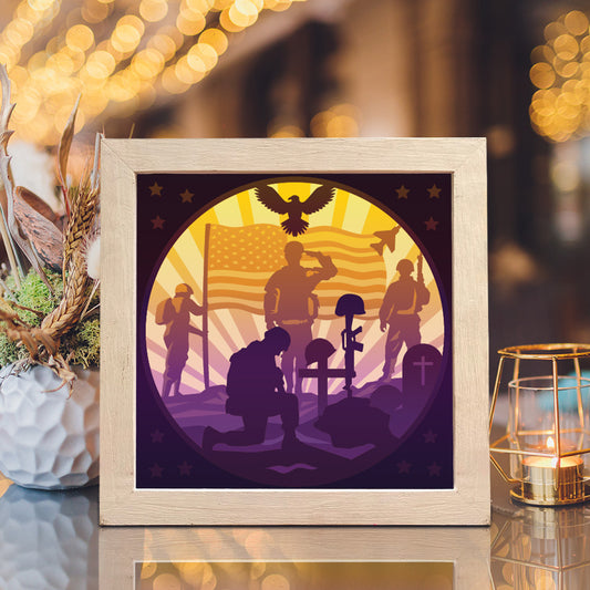 Memorial Day - 3D Special Occasions Papercut Lightbox File - Cricut File - VEKTOR KRAFT