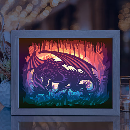 Dragon 3 – 3D Lightbox SVG File for Cricut & Silhouette