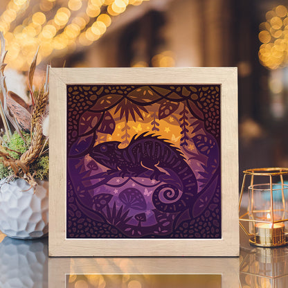 Chameleon – 3D Lightbox SVG File for Cricut & Silhouette