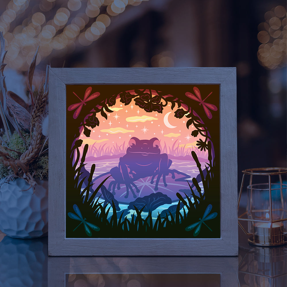 Frog – 3D Lightbox SVG File for Cricut & Silhouette