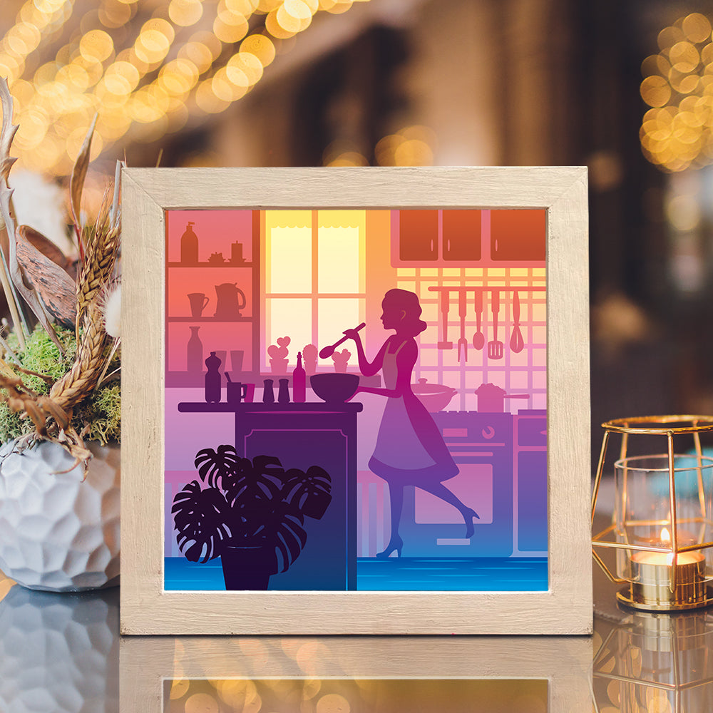 Cooking – 3D Lightbox SVG File for Cricut & Silhouette