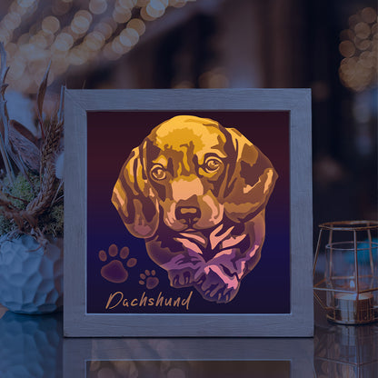 Dachshund – 3D Lightbox SVG File for Cricut & Silhouette