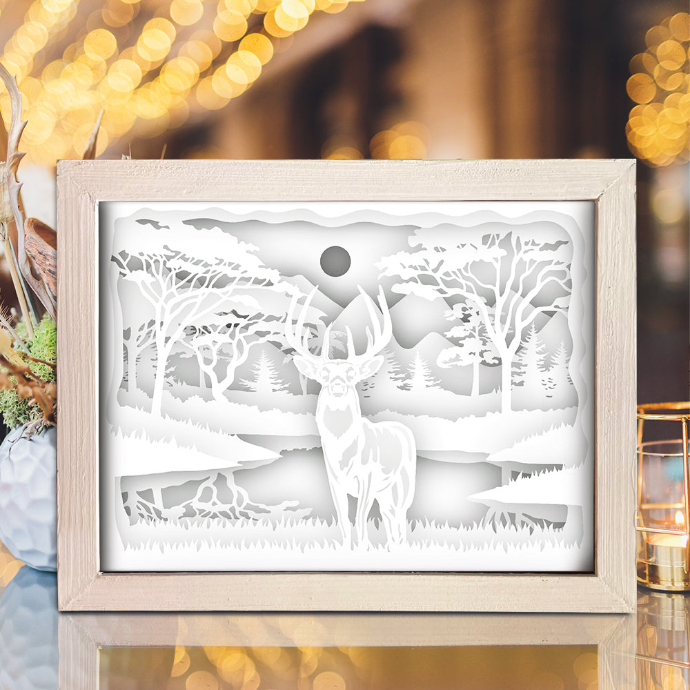 Deer 3 – 3D Lightbox SVG File for Cricut & Silhouette