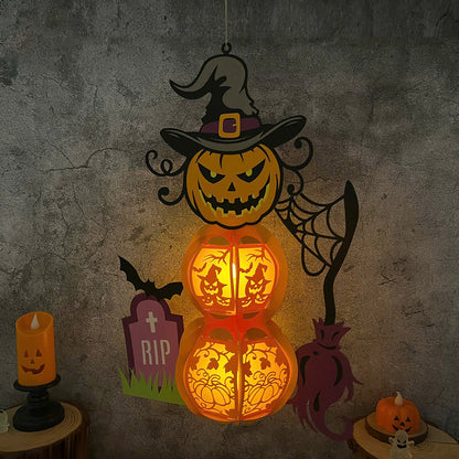 Pumpkin 2 - 3D Halloween Paper Lantern File - Cricut File  - VEKTOR KRAFT