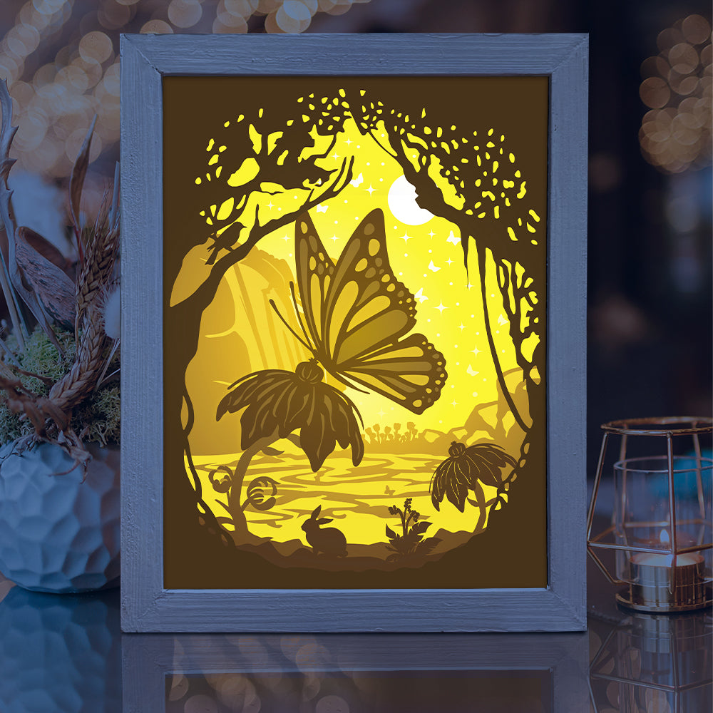 Butterfly 1 – 3D Lightbox SVG File for Cricut & Silhouette