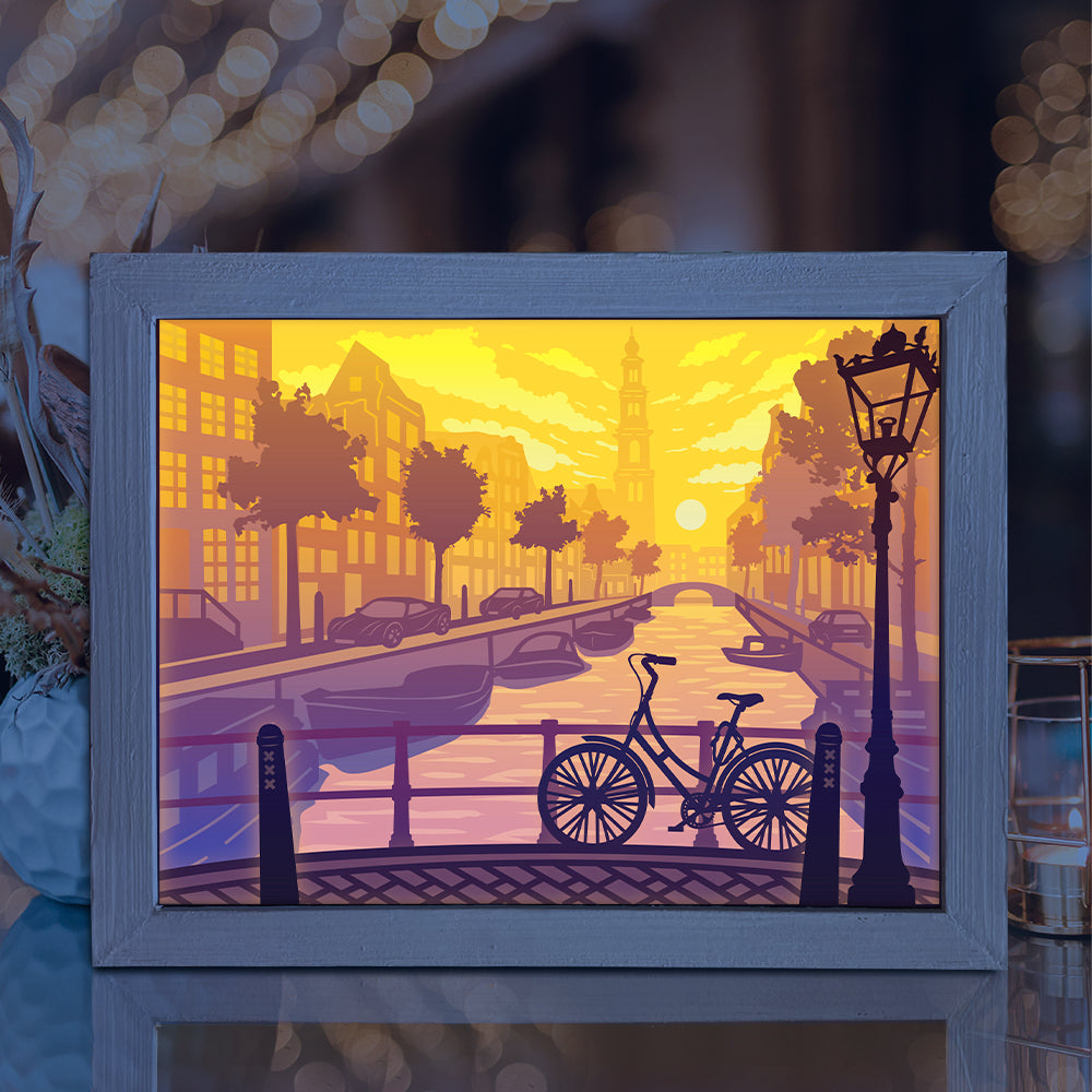 Amsterdam – 3D Lightbox SVG File for Cricut & Silhouette