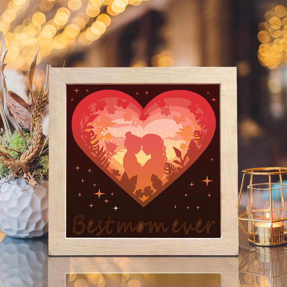 Mother And Daughter – 3D Lightbox SVG File for Cricut & Silhouette