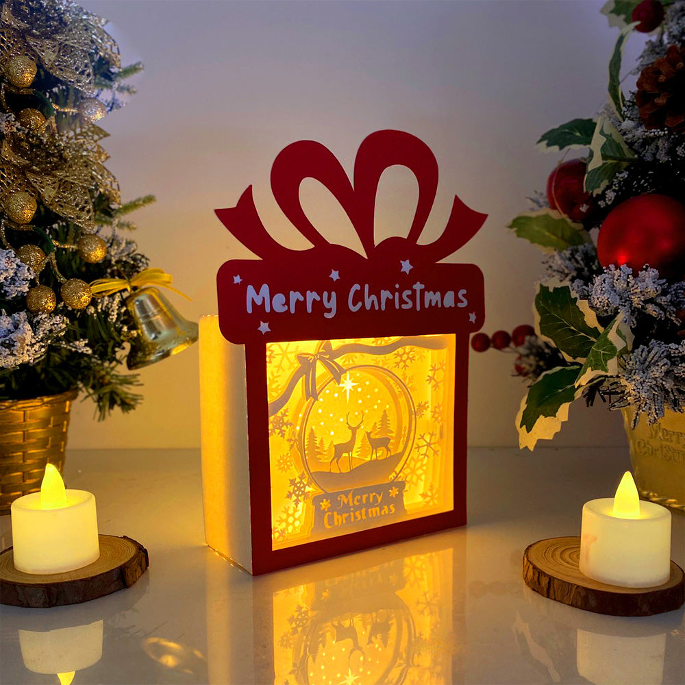 Christmas Deer – 3D Box SVG File for Cricut & Silhouette