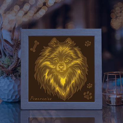 Pomeranian – 3D Lightbox SVG File for Cricut & Silhouette
