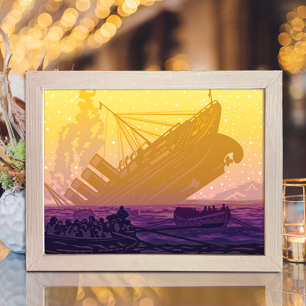 Titanic – 3D Lightbox SVG File for Cricut & Silhouette