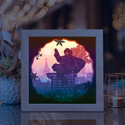 Santa Claus 13 – 3D Lightbox SVG File for Cricut & Silhouette