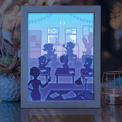 Classroom – 3D Lightbox SVG File for Cricut & Silhouette