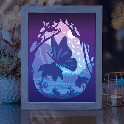 Simplified Butterfly – 3D Lightbox SVG File for Cricut & Silhouette